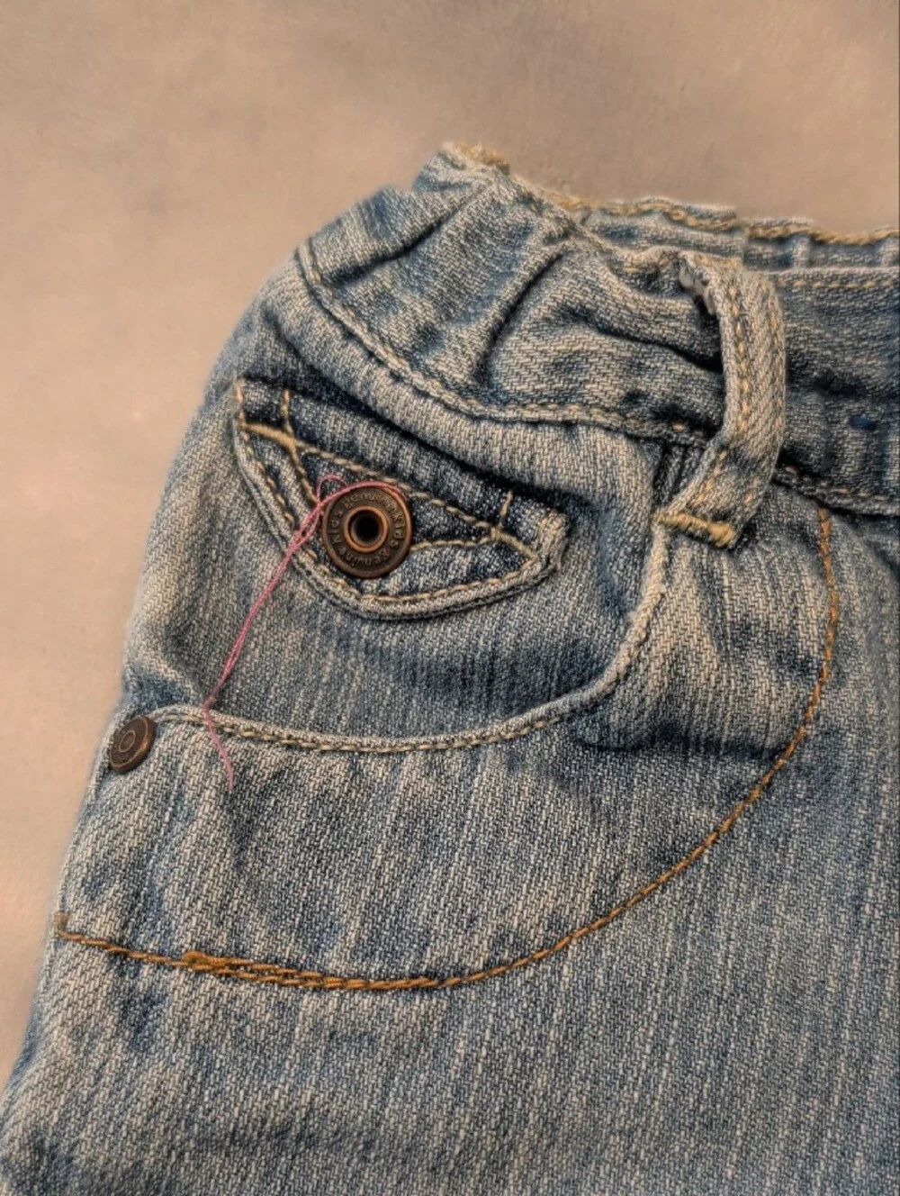 OshKosh B'gosh Light Blue Denim Jeans with Floral Embroidery